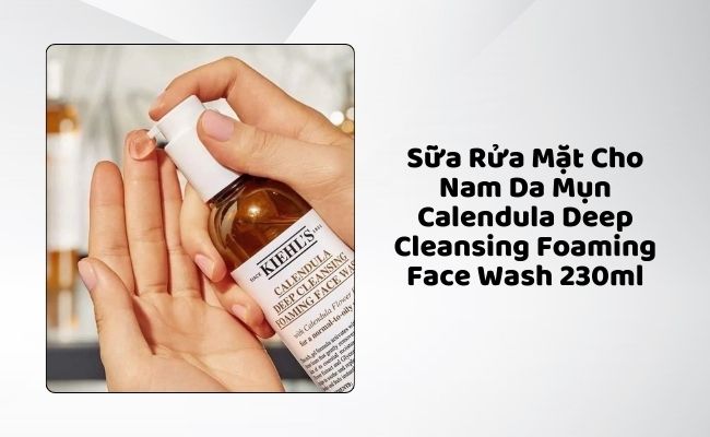Sữa Rửa Mặt Cho Nam Da Mụn Calendula Deep Cleansing Foaming Face Wash 230ml