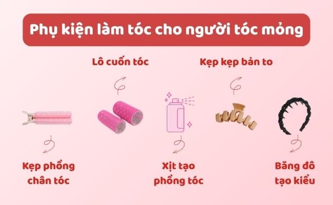 Phụ kiện làm tóc cho người tóc mỏng 