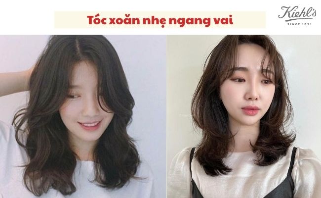 Cắt tóc xoăn nhẹ ngang vai
