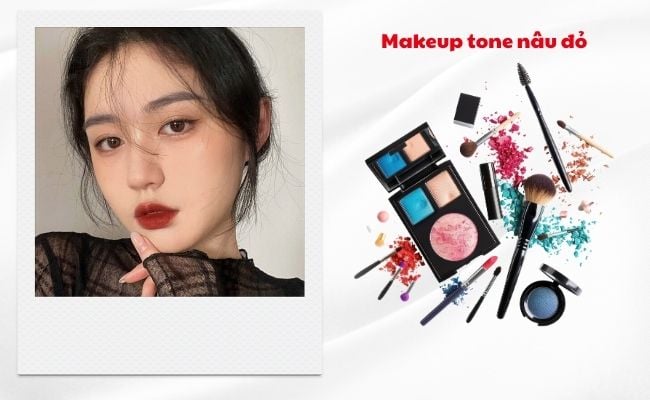 Makeup tone nâu đỏ nổi bật