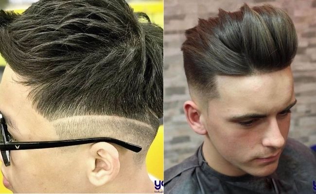 Nam da ngăm nhuộm tóc màu nâu rêu