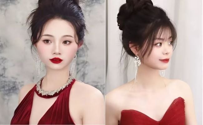 Cách búi tóc đi tiệc chỉn chu