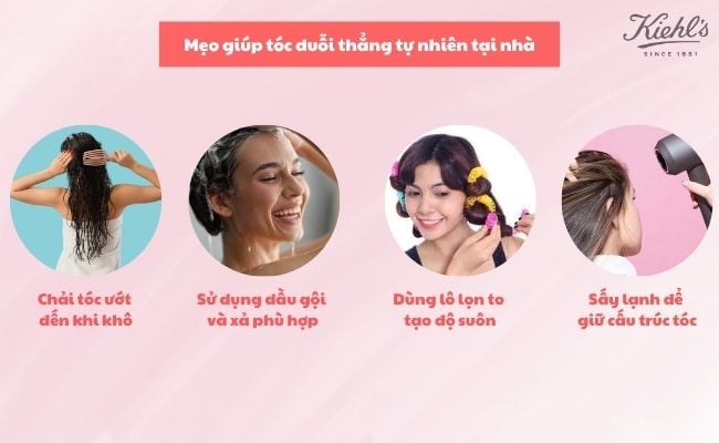 Mẹo giúp tóc duỗi thẳng tự nhiên tại nhà