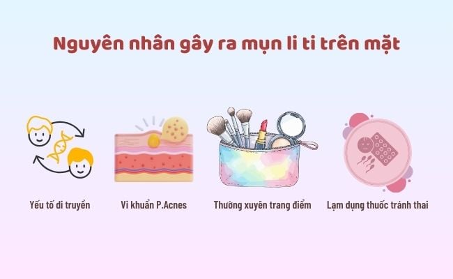 Lạm dụng thuốc tránh thai - nguyên nhân gây mụn li ti trên mặt