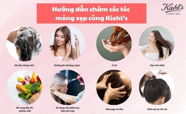 Hướng dẫn chăm sóc tóc mỏng xẹp cùng Kiehl’s