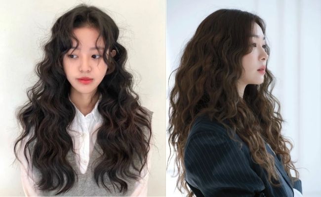 Kiểu tóc dài dập xù gần chân tóc