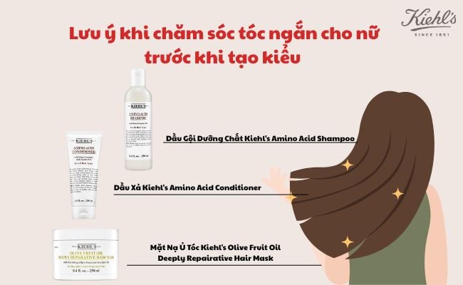 Lưu ý khi chăm sóc tóc ngắn cho nữ trước khi tạo kiểu 