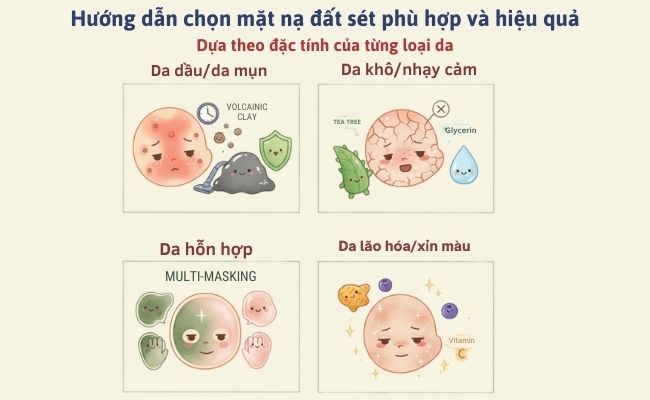 Hướng dẫn chọn mặt nạ đất sét phù hợp và hiệu quả