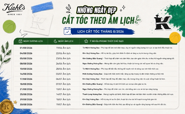 Những ngày đẹp cắt tóc theo âm lịch