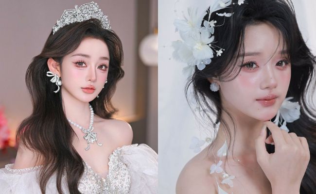 Kiểu tóc cô dâu đẹp, xu hướng, phù hợp với từng gương mặt