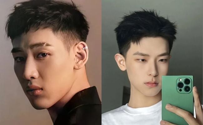 Tóc layer nam cạo hai bên kiểu Ivy League