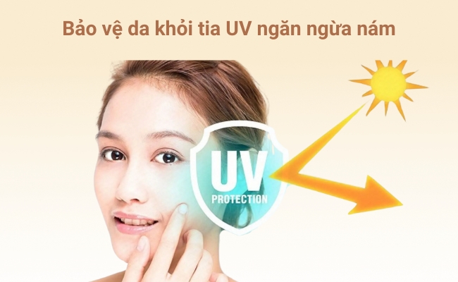 Bảo vệ da khỏi tia UV để ngăn ngừa nám mảng