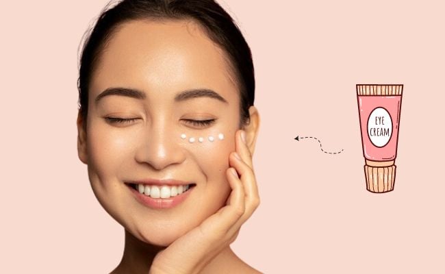 các bước skincare ban đêm kem dưỡng mắt