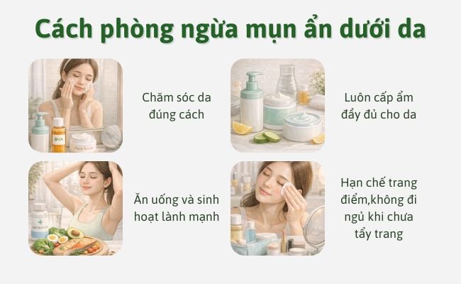 Cách phòng ngừa tình trạng mụn ẩn dưới da