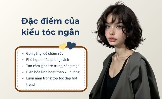 Đặc điểm của kiểu tóc ngắn
