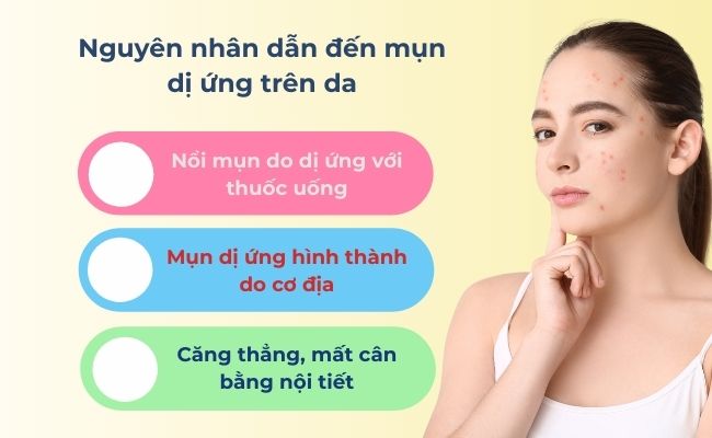 Nguyên nhân dẫn đến mụn dị ứng trên da - dị ứng mỹ phẩm