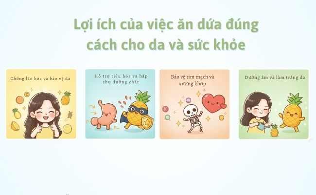 Lợi ích của việc ăn dứa đúng cách cho da và sức khỏe