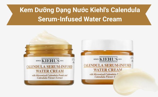 kem dưỡng ẩm cho da dầu mụn lỗ chân lông to Calendula Serum-Infused Water Cream