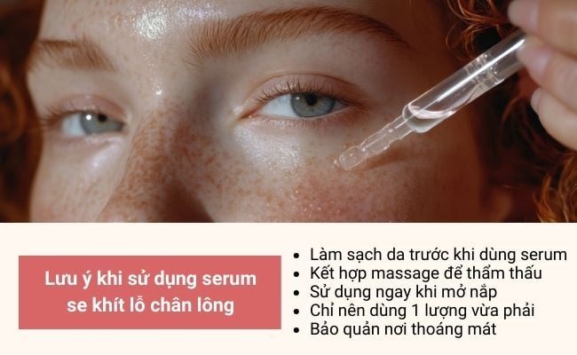 Chỉ nên sử dụng một lượng serum vừa đủ trên da