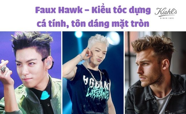 kiểu tóc nam mặt tròn béo