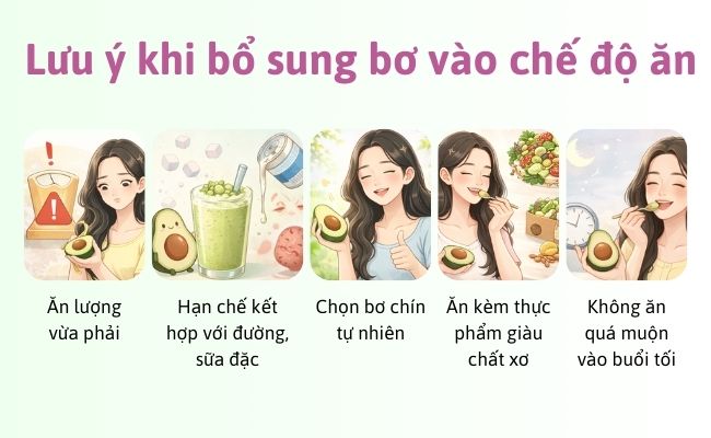 Lưu ý quan trọng khi bổ sung bơ vào chế độ ăn