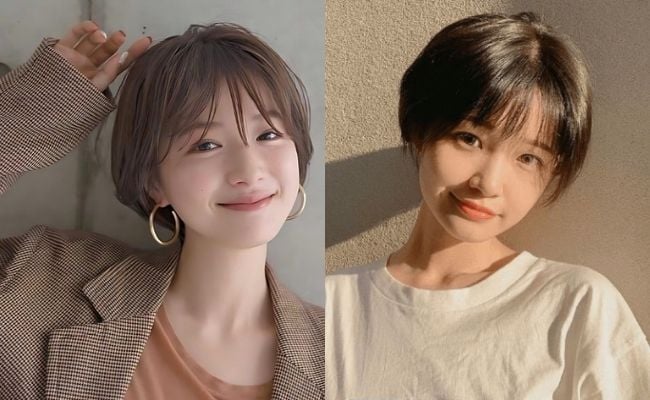 Tóc tém mái thưa cho mặt tròn thanh thoát