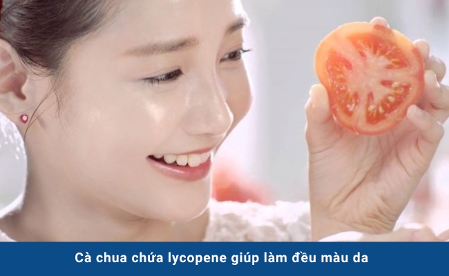 Cà chua chứa lycopene giúp làm đều màu da