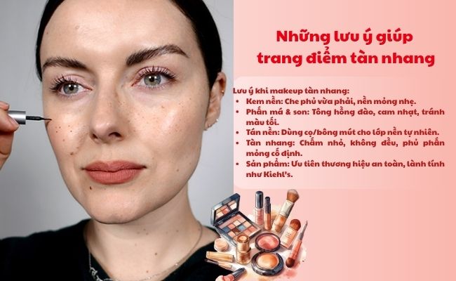 Những lưu ý giúp trang điểm tàn nhang xinh đẹp