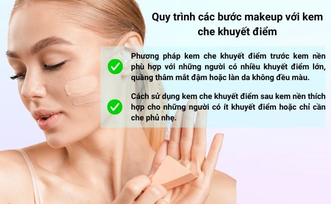 Quyết định kem che khuyết điểm dùng ở bước nào sẽ ảnh hưởng đến mức độ che phủ