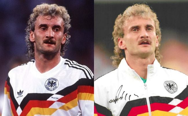 Kiểu tóc xù nổi bật của Rudi Voeller