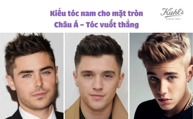 kiểu tóc nam mặt tròn béo