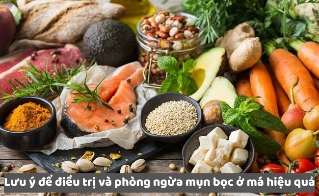 Lưu ý để điều trị và phòng ngừa mụn bọc ở má hiệu quả