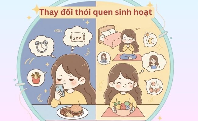 Thay đổi thói quen sinh hoạt, ăn uống lành mạnh