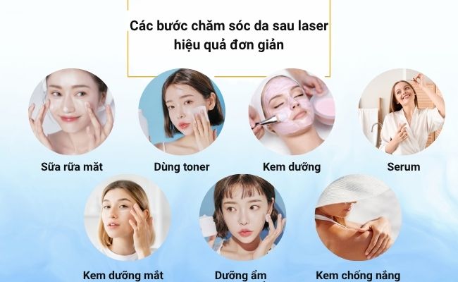 Các bước chăm sóc da sau laser hiệu quả đơn giản