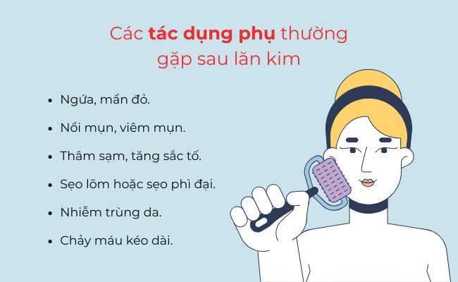 Các tác dụng phụ thường gặp sau lăn kim