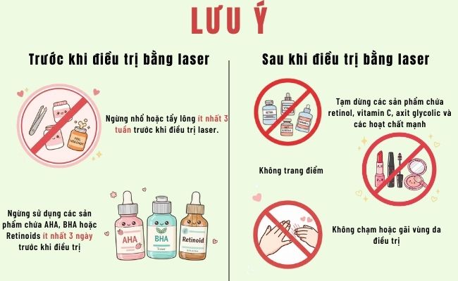 Những lưu ý khi chăm sóc da trước và sau laser