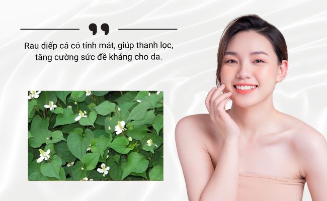 Cách làm trắng da mặt bằng rau diếp cá