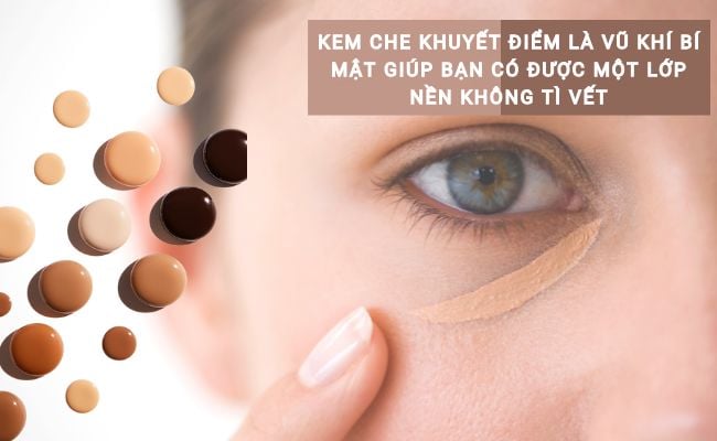 Sử dụng kem che khuyết điểm