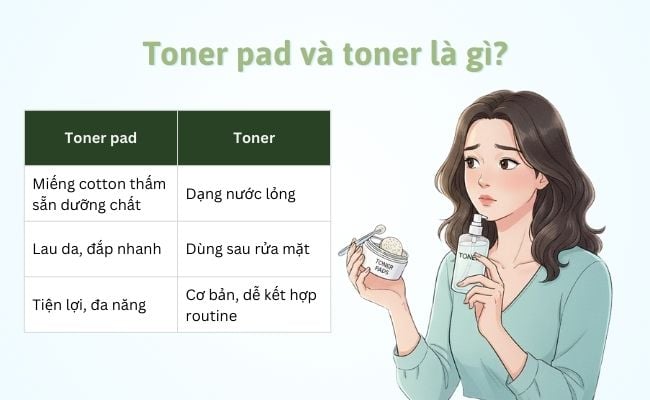 Giải thích toner pad và toner là gì?