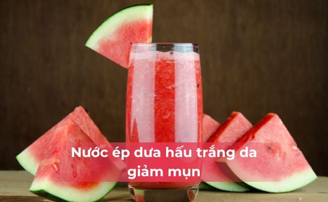 Nước ép dưa hấu trắng da giảm mụn