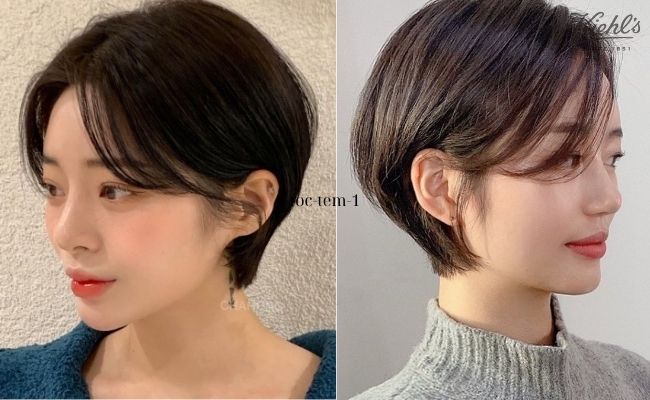 Tóc tém kết hợp mái bay