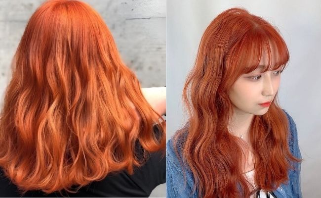 Tóc màu đỏ ánh cam pastel