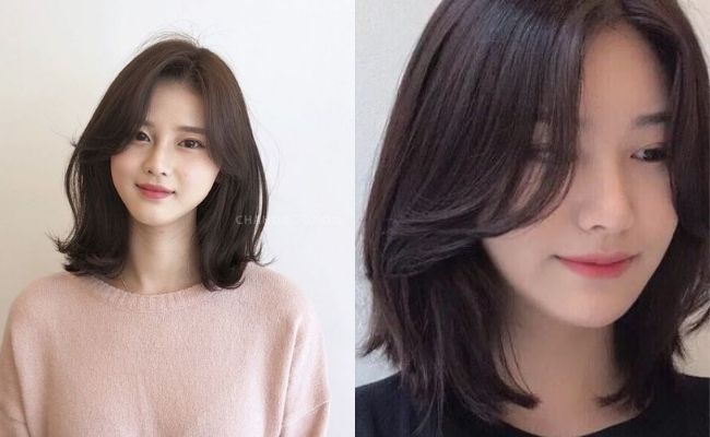 Tóc mái chữ bát kết hợp tóc ngắn ngang vai cuốn hút