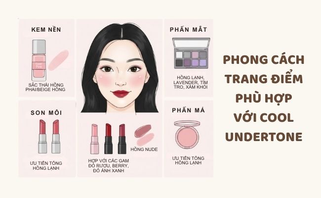 Phong cách trang điểm phù hợp với cool undertone