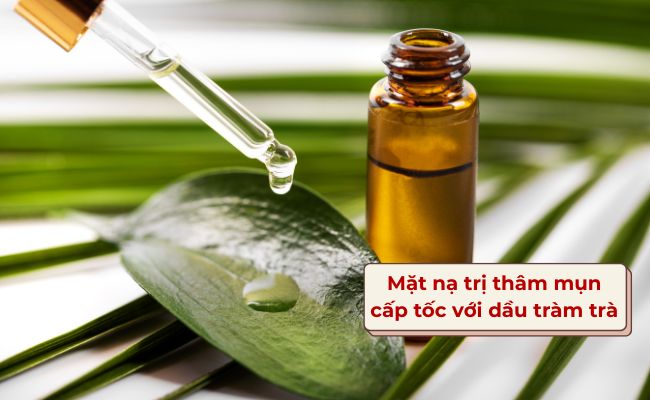 Mặt nạ trị thâm mụn cấp tốc với dầu tràm trà