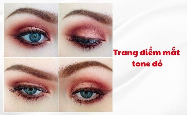 Trang điểm mắt tone đỏ