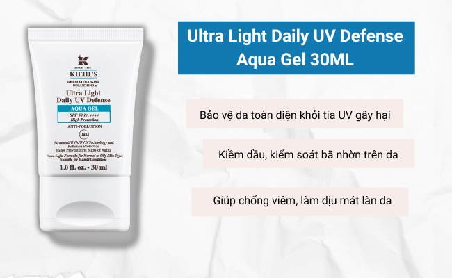 Gel chống nắng cho da dầu Kiehl's Ultra Light Daily UV Defense 30ml