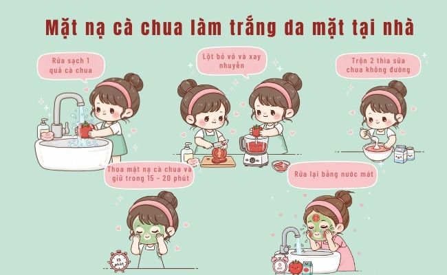 Mặt nạ cà chua làm trắng da mặt cấp tốc tại nhà