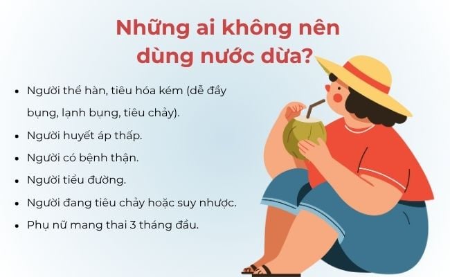 Những ai không nên dùng nước dừa?
