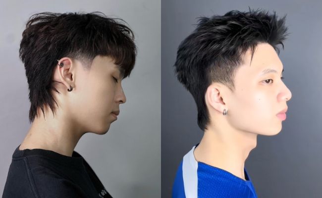 Tóc layer nam cạo 2 bên mullet